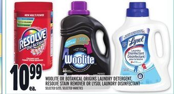 Metro Woolite or botanical origins laundry detergent, resolve stain remover or lysol laundry disinfectant offer