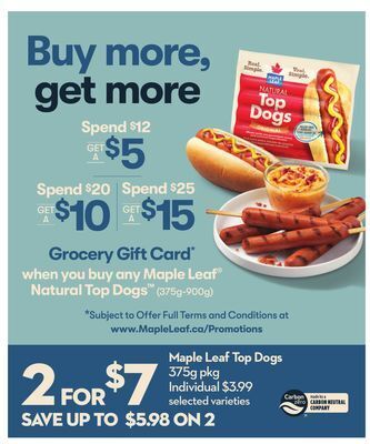 Longo's Maple leaf top dogs offer