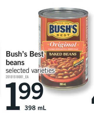 Fortinos Bush's best beans, 398 ml offer