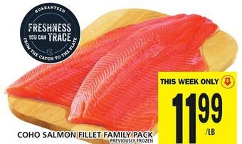 Food Basics Coho salmon fillet family pack offer