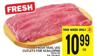 Food Basics Fresh veal leg cutlets for scallopini offer