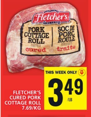 Food Basics Fletcher's cured pork cottage roll offer