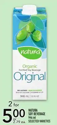 Metro Natura soy beverage offer
