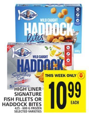 Food Basics High liner signature fish fillets or haddock bites offer