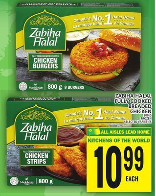 Food Basics Zabiha halal fully cooked breaded chicken offer