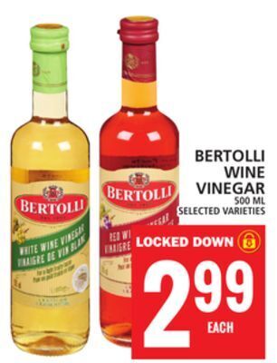 Food Basics Bertolli wine vinegar offer