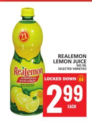 Food Basics Realemon lemon juice offer