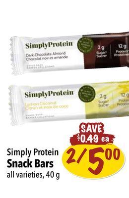 Farm Boy Simply protein snack bars offer