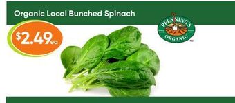 Healthy Planet Organic local bunched spinach offer