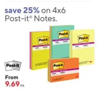 Staples Post-it notes 4 x 6 offer