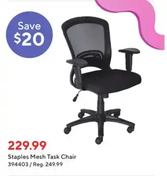 Staples Staples mesh task chair offer