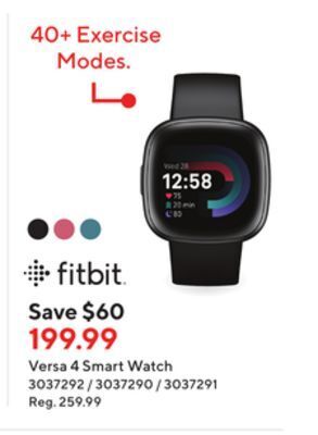 Staples Fitbit versa 4 smart watch offer