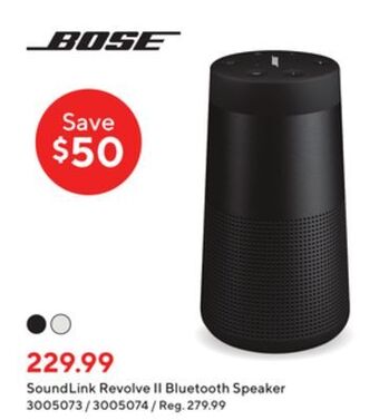 Staples Bose soundlink revolve ii bluetooth speaker offer