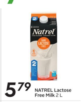 Sobeys Lactose free milk offer