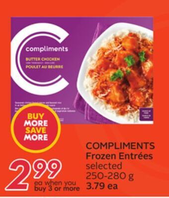 Sobeys Frozen entrées offer