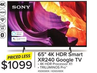 Leon's Sony 65 4k hdr led google tv - kd65x80k offer