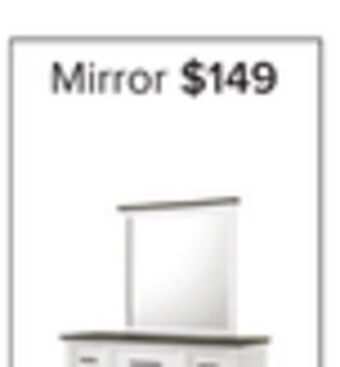Leon's Abigail mirror - white and grey offer