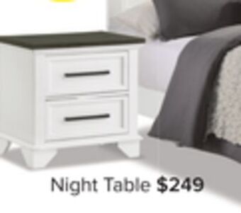 Leon's Abigail night table - white and grey offer