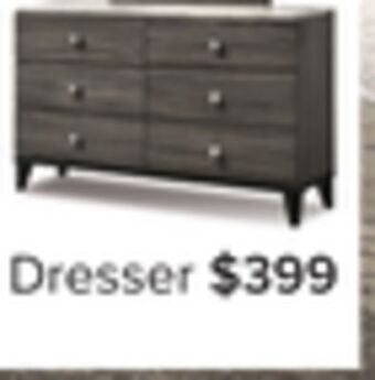 Leon's Amber 6 drawer dresser - grey, black offer