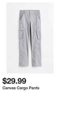 H&M Canvas cargo pants offer