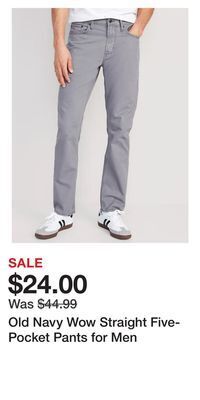 Old Navy Old navy wow straight five-pocket pants for men offer