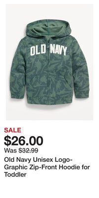 Old Navy Old navy unisex logo-graphic zip-front hoodie for toddler offer