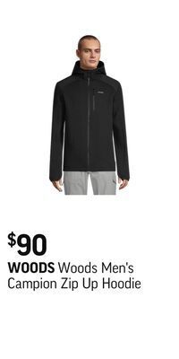 Sport Chek Woods men's campion zip up hoodie offer