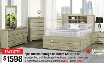 Bad Boy Superstore 6pc. queen storage bedroom set offer