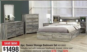 Bad Boy Superstore 6pc. queen storage bedroom set offer