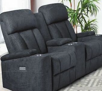 Bad Boy Superstore Dual power reclining loveseat with storage console offer
