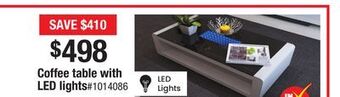 Bad Boy Superstore Coffee table with led lights offer