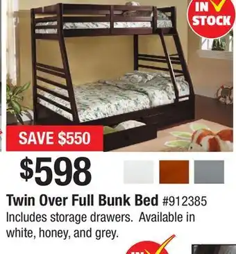 Bad Boy Superstore Twin over full bunk bed offer