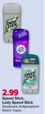 PharmaChoice Speed stick, lady speed stick deodorant, antiperspirant offer