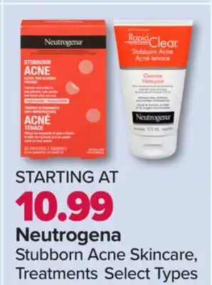 PharmaChoice Neutrogena stubborn acne skincare, treatments offer