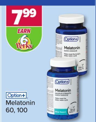 PharmaChoice Option+ melatonin offer