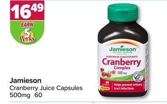 PharmaChoice Jamieson cranberry juice capsules offer