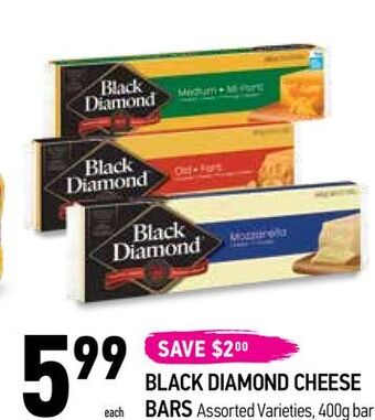 Coppa's Fresh Market Black diamond cheese bars offer
