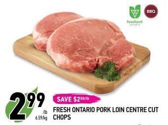 Coppa's Fresh Market Fresh ontario pork loin centre cut chops offer