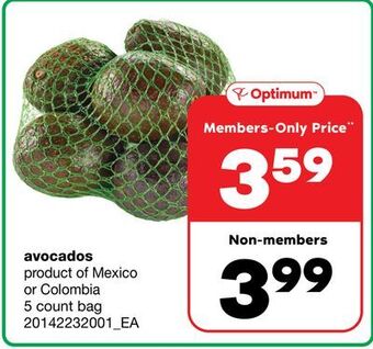 Wholesale Club Avocados, 5 count bag offer