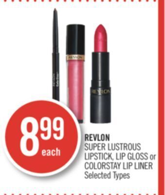 Shoppers Drug Mart Revlon super lustrous lipstick, lip gloss or colorstay lip liner offer