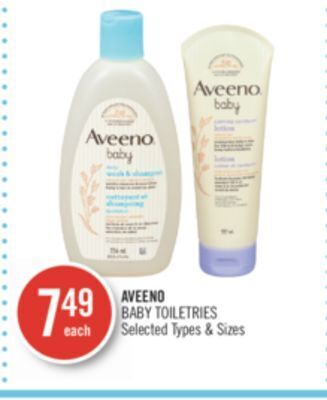Shoppers Drug Mart Aveeno baby toiletries offer