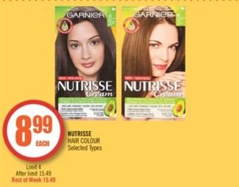 Shoppers Drug Mart Garnier nutrisse hair colour offer