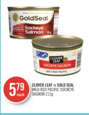 Shoppers Drug Mart Clover leaf or gold seal wild red pacific sockeye salmon offer