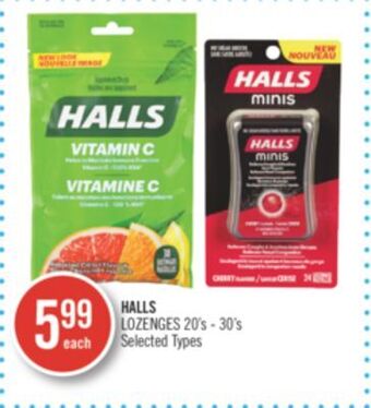 Shoppers Drug Mart Halls lozenges offer