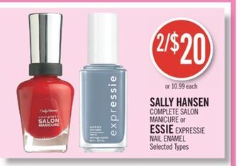 Shoppers Drug Mart Sally hansen complete salon manicure or essie expressie nail enamel offer