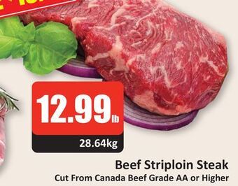 Starsky Beef striploin steak offer