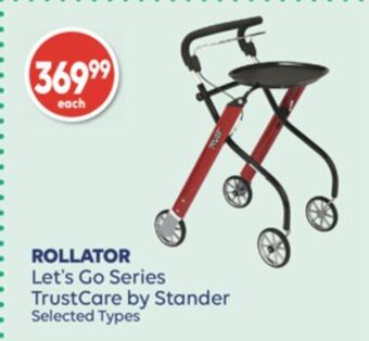 Shoppers Drug Mart Rollator let's go series trustcare by stander offer