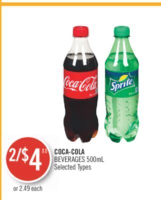Shoppers Drug Mart Coca-cola beverages offer