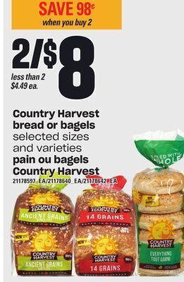 Independent City Market Pain ou bagels country harvest offer