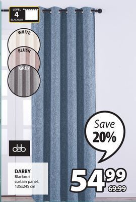 JYSK Darby blackout curtain panel offer